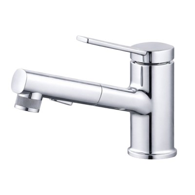 BER-251209 Μπαταρία Νιπτήρα Με Διπλή Έξοδο Νερού Και Αποσπώμενο Ντουζάκι Χρωμέ