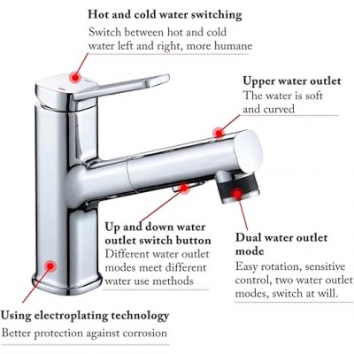 BER-251209 Μπαταρία Νιπτήρα Με Διπλή Έξοδο Νερού Και Αποσπώμενο Ντουζάκι Χρωμέ