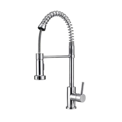 19016-A2 47cm Ψηλή Μπαταρία Κουζίνας Με Εύκαμπτο Σπιράλ Από Ανοξείδωτο Ατσάλι 304 Χρωμέ