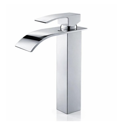 Χρωμέ 19014-21A Μοντέρνα Ψηλή Μπαταρία Νιπτήρα Με Ροή Καταρράκτη