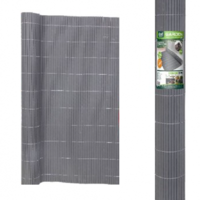 100x300cm Καλαμωτή Περίφραξη Κήπου PVC Γκρι Πάχους 10mm 2902509