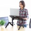 Πτυσσόμενο Τραπεζάκι - Βάση Laptop με Ανεμιστήρα Ψύξης & Βάση για Χρήση Mouse Pad - Laptop Desk για Αριστερόχειρες