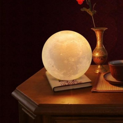 Ανάγλυφο Φωτιστικό Αφής 3D Φεγγάρι Moon Light LED Επαναφορτιζόμενο 15cm με 3 Αποχρώσεις