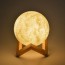 Ανάγλυφο Φωτιστικό Αφής 3D Φεγγάρι Moon Light LED Επαναφορτιζόμενο 15cm με 3 Αποχρώσεις
