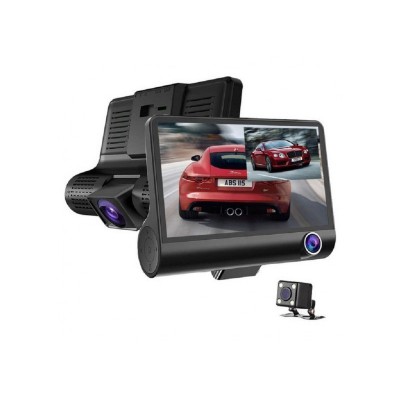 Τριπλό Καταγραφικό Αυτοκινήτου Full HD 1080p HDR 15MP με 2 x Κάμερες, Οθόνη 4.0 inch, Κάμερα Parking, Αισθητήρα Βαρύτητας & Κίνησης & Νυχτερινή Λήψη