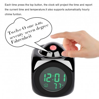 Ρολόι Προτζέκτορας με Έγχρωμη Οθόνη & Ένδειξη Θερμοκρασίας - LCD Clock