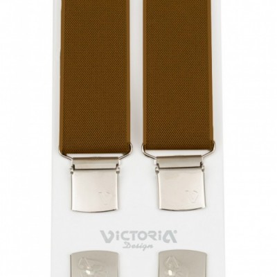 Τιράντες Unisex 36mm με 4 κλίπς Victoria Καφέ
