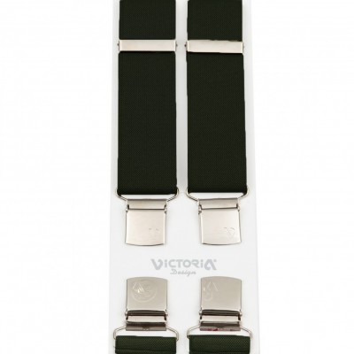 Τιράντες Unisex 36mm με 4 κλίπς Victoria Λαδί