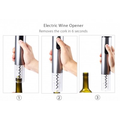 Ηλεκτρικό Ανοιχτήρι Κρασιού - Τιρμπουσόν Electric Wine Opener (ΜΠΛΕ)
