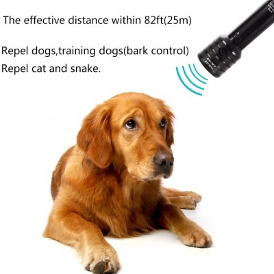 Ηλεκτρονικός Απωθητής - Εκπαιδευτής Σκύλων με Τριπλό Σύστημα Υπερήχων και Τριπλό Φακό