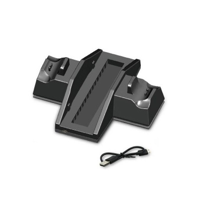 Διπλή Βάση Φόρτισης Χειριστήριων PS4 & Στήριξης Κονσόλας PS4 - Charging Dock / Stand for PS4 Controllers PRO DOBE TP4 ΟΕΜ