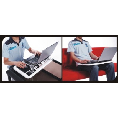 Φορητό, Aναδιπλούμενο Τραπεζάκι για Laptop με 2 Ανεμιστηράκια
