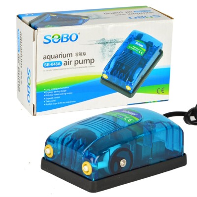 Αεραντλία / Οξυγονωτής Ενυδρείου Sobo με δύο Εξόδους Αέρα 2x4lt/Min - Aquarium Air Pump 5W