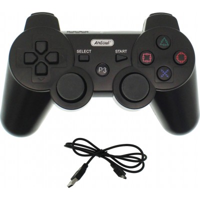 Επαναφορτιζόμενο Ασύρματο Χειριστήριο PS3 Andowl Doubleshock Controller Gamesir Μαύρο