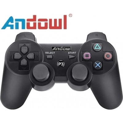 Επαναφορτιζόμενο Ασύρματο Χειριστήριο PS3 Andowl Doubleshock Controller Gamesir Μαύρο