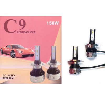 Λαμπτήρες Φώτα Αυτοκινήτου CREE LED Kit  C9 12000LM - 6000Κ - 150W - CAN BUS 2 τεμάχια