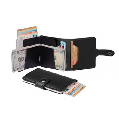 Πορτοφόλι Με Προστασία Υποκλοπής RFID & Μηχανισμό