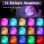 Galaxy |Moon  Light USB Φωτιστικό Γαλαξίας - Αφής 15εκ RGB LED 16 Χρωμάτων με Ξύλινη Βάση & Χειριστήριο