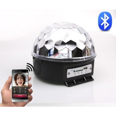 Ντισκομπάλα LED (Disco) Bluetooth Φωτορυθμικό με Mp3 Player και υποδοχές microSD/USB - OEM Crystal Magic Ball Light