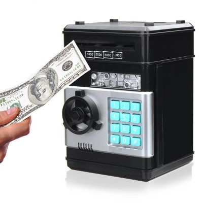 Πλαστικός Ηλεκτρονικός Κουμπαράς Χρηματοκιβώτιο με Κωδικό Ασφαλείας -Coins and Bills Bank Safe