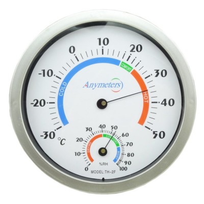 Μεγάλο Υγρόμετρο & Θερμόμετρο Ακριβείας Anymeters TH-2F