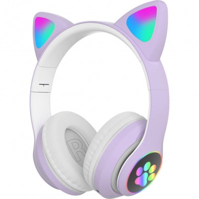 LED Bluetooth Ασύρματα On-Ear Ακουστικά Αυτιά Γάτας με Εναλλασσόμενο Φωτισμό - Wireless Cat Ear Headphones