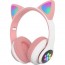 LED Bluetooth Ασύρματα On-Ear Ακουστικά Αυτιά Γάτας με Εναλλασσόμενο Φωτισμό - Wireless Cat Ear Headphones
