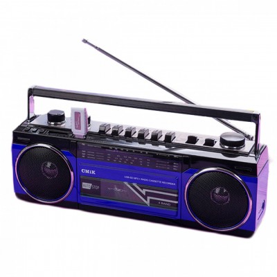 Φορητό Ραδιοκασετόφωνο - Μαγνητόφωνο USB/SD Mp3 Player, Ρεύματος - Μπαταρίας CmiK MK-132BT  Cassette Player
