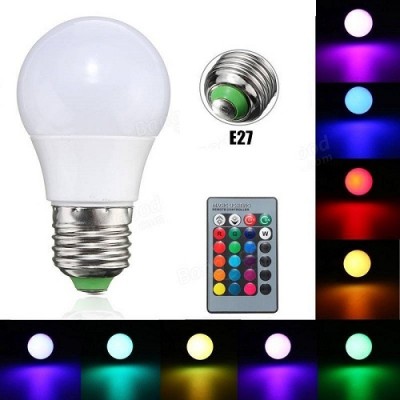Led Λάμπα RGB με Τηλεχειριστήριο, Εναλλαγή 16 Χρωμάτων & Λευκό Φως - Remote Control LED Colorful Lamp