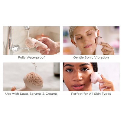 Βούρτσα Σιλικόνης με Επιδερμικούς Ηχητικούς Παλμούς για Βαθύ Καθαρισμό & Μασαζ Προσώπου USB - Facial Cleanser & Massager