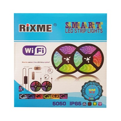 Αδιάβροχη Αυτοκόλλητη SMART Wi-Fi Ταινία LED Rixme 5050RGB 10m (2x5m)