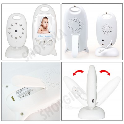 Ασύρματο Ψηφιακό Baby Video Monitor Αμφίδρομη Ενδοεπικοινωνία Μωρού 2,4GHz