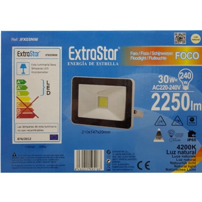 Αδιαβροχος Προβολέας Extrastar SMD/LED 30W 4200K IP65