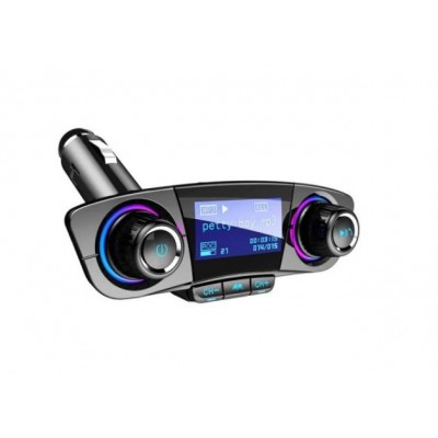 Πομπός FM Transmitter Bluetooth 5.0 Handsfree USB/AUX/SD MP3 Player Αυτοκινήτου & 2 x USB Φορτιστής με Οθόνη 1,3 Inch & Μικρόφωνο 12V & 24V