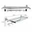 Ανοξείδωτη Κρεμάστρα με Ράφι 59x22x16.2εκ HP99-029