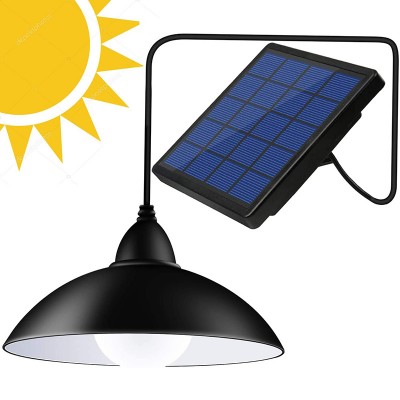 Αδιάβροχο Ηλιακό Φωτιστικό Οροφής LED Θερμού & Ψυχρού Φωτισμού με Αυτόματη Ρύθμισης Έντασης Φωτός, Timer & Χειριστήριο - Solar LED Lamp