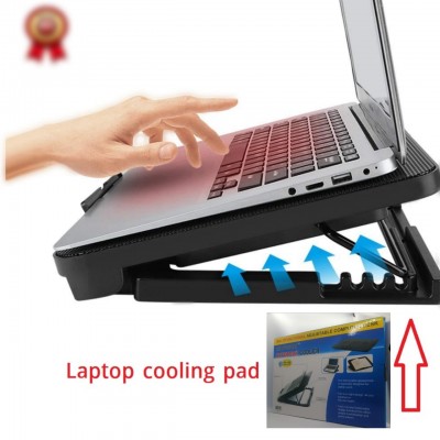 Πολυλειτουργική Βάση Φορητού Υπολογιστή με Ανεμιστήρα USB & LED Φωτισμό - Notebook Cooler