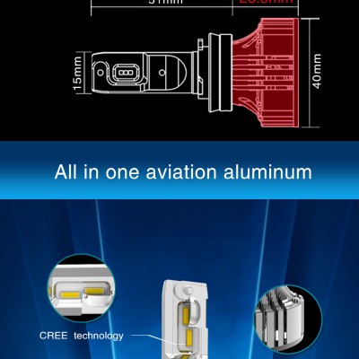 LED Φώτα Αυτοκινήτου Headlight ECO H7 6000K 8000LM (2x4000) 50W (2x25W) CAN BUS