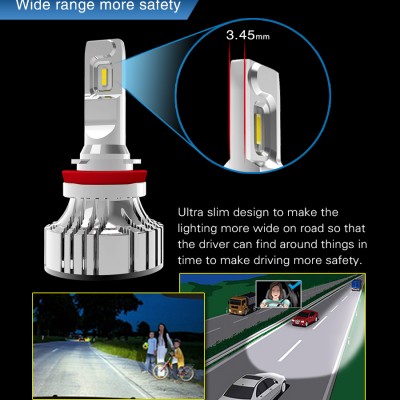 LED Φώτα Αυτοκινήτου Headlight ECO H7 6000K 8000LM (2x4000) 50W (2x25W) CAN BUS