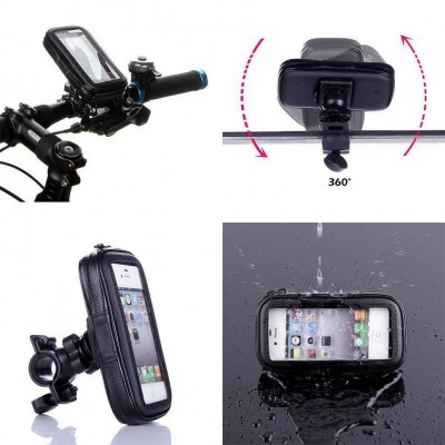 Αδιάβροχη Βάση - Θήκη Μηχανής-Ποδηλάτου για Κινητά, Smartphone, GPS & iPhone έως 6,9''