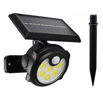 Ηλιακό Αδιάβροχο Φωτιστικό Εξωτερικού Χώρου Προβολέας Κήπου Spot με 6 COB LED  SH-1705C - Καρφωτό & Επιτοίχιο - Waterproof Solar Spotlight Lamp