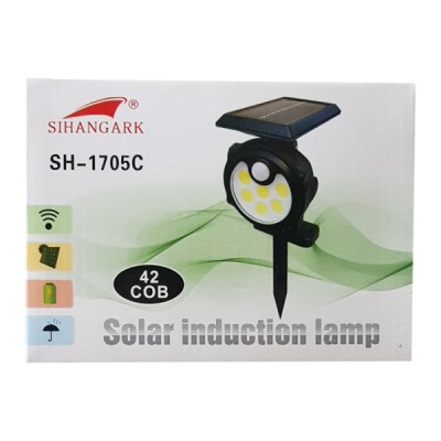 Ηλιακό Αδιάβροχο Φωτιστικό Εξωτερικού Χώρου Προβολέας Κήπου Spot με 6 COB LED  SH-1705C - Καρφωτό & Επιτοίχιο - Waterproof Solar Spotlight Lamp