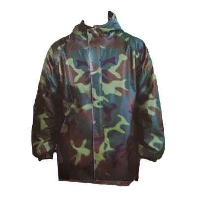 Αδιάβροχο με Κουκούλα One Size Camouflage Raincoat 14937