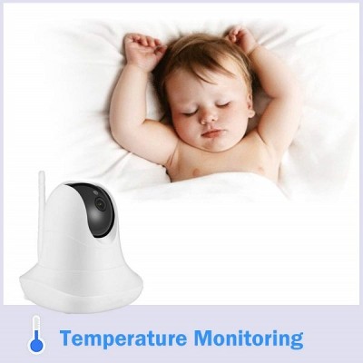 Σύστημα Παρακολούθησης με Κάμερα, Έγχρωμη Οθόνη LCD 3.5", Ενδοεπικοινωνία για Μωρά, Νυχτερινή Όραση, Ανίχνευση Θερμοκρασίας & Ενσωματωμένο Μικρόφωνο