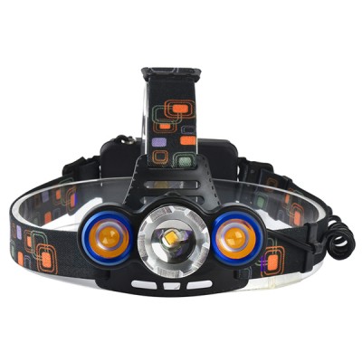 Αδιάβροχος Τριπλός Φακός Κεφαλής MX-117-T6 90° 1000LΜ Υψηλής Φωτεινότητας με Ρυθμιζόμενη Δέσμη Φωτός CREE T6 LED