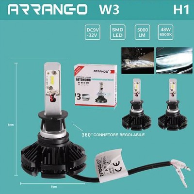 Σετ 2 Τεμάχια Led Λάμπες W3 Αυτοκινήτου  SMD 48W H1 5000lm - Led Headlight