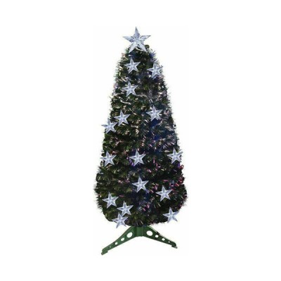Αυτοφωτιζόμενο Χριστουγεννιάτικο Δέντρο 60εκ Οπτικής Ίνας με Αστέρια