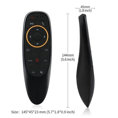 Voice Control Ασύρματο Τηλεχειριστήριο Ποντίκι Τηλεόρασης 2.4 GHz - IR Learning Voice Air Mouse Remote Control with USB