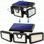 Αδιάβροχο Τριπλό Ηλιακό Φωτιστικό LED με Ανιχνευτή Κίνησης, Αισθητήρα Νυκτός / Φωτοκύτταρο & 3 Λειτουργίες Φωτισμού - Επιτοίχιος Προβολέας Εξωτερικού Χώρου