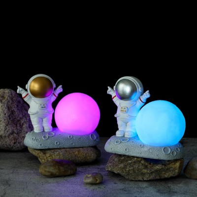 Πολύχρωμο Φωτιστικό Aστροναύτης Φεγγάρι 3D RGB LED, Επαναφορτιζόμενο - Space Man Moon Light Lamp-OEM